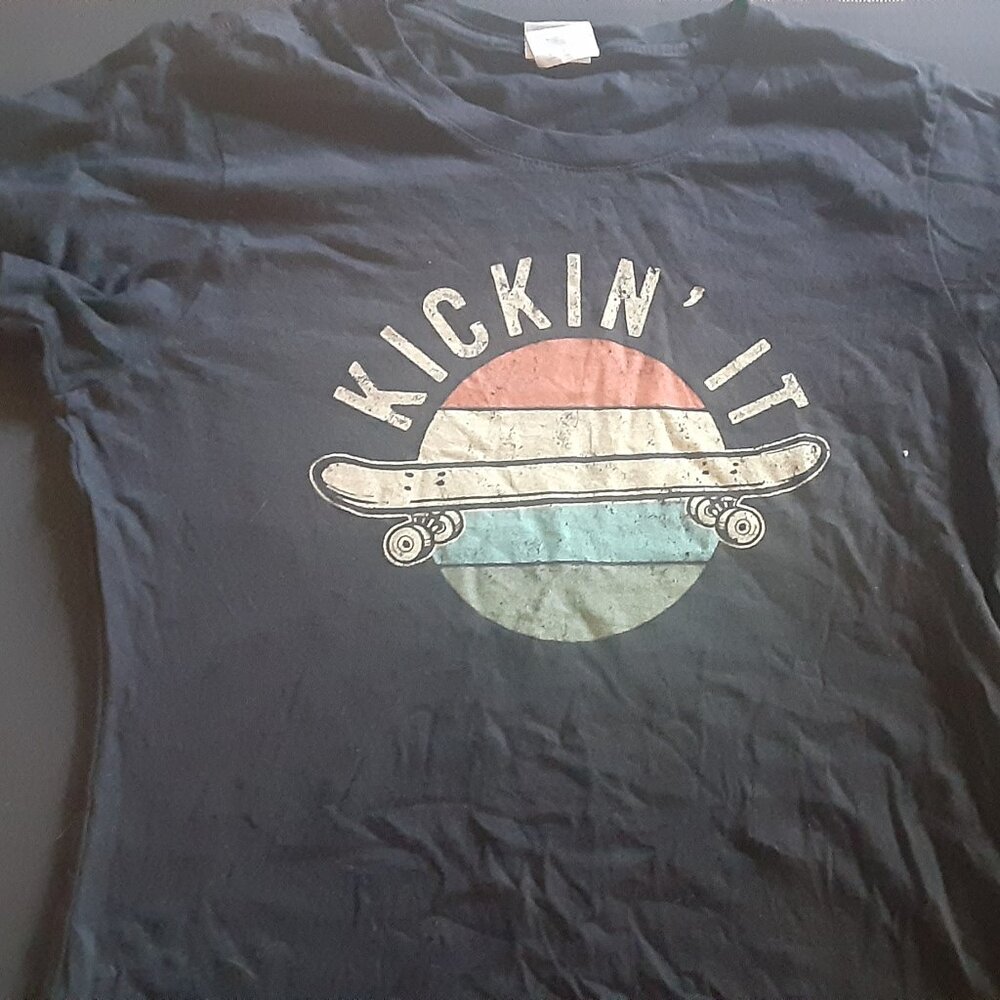 Kickin it skateboard t shirt